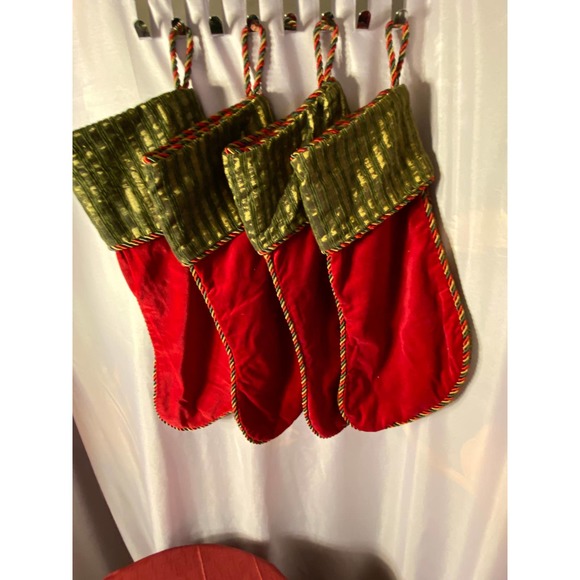 Tapestry Christmas Stocking,price per stocking Regal Red/Gold/Dark Green Scrolls - Picture 6 of 7